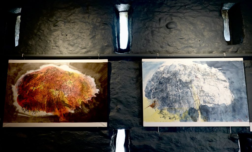 Blossom I (right) and Blossom III (left) on show at Upfront Gallery, nr Hutton in the Forest, Penrith