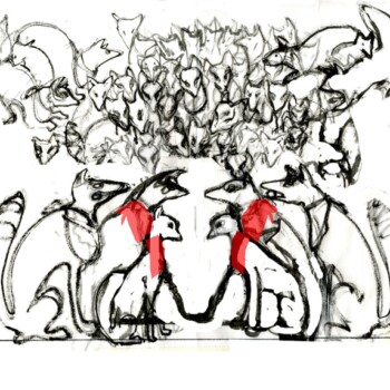 Outline sketch for Kitsune