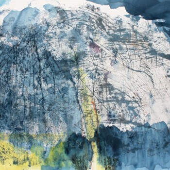 (h80cm x w122cm) I Sanderson_Blossom I_Sumi and watercolour on Moon Palace paper h 80cms x w 122cms