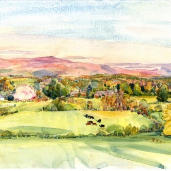 Golden Hour at High Bank Hill Kirkoswald Eden Valley Cumbria